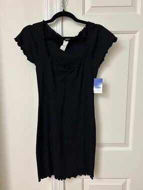 NWT Abound Black Ruffle Mini Dress